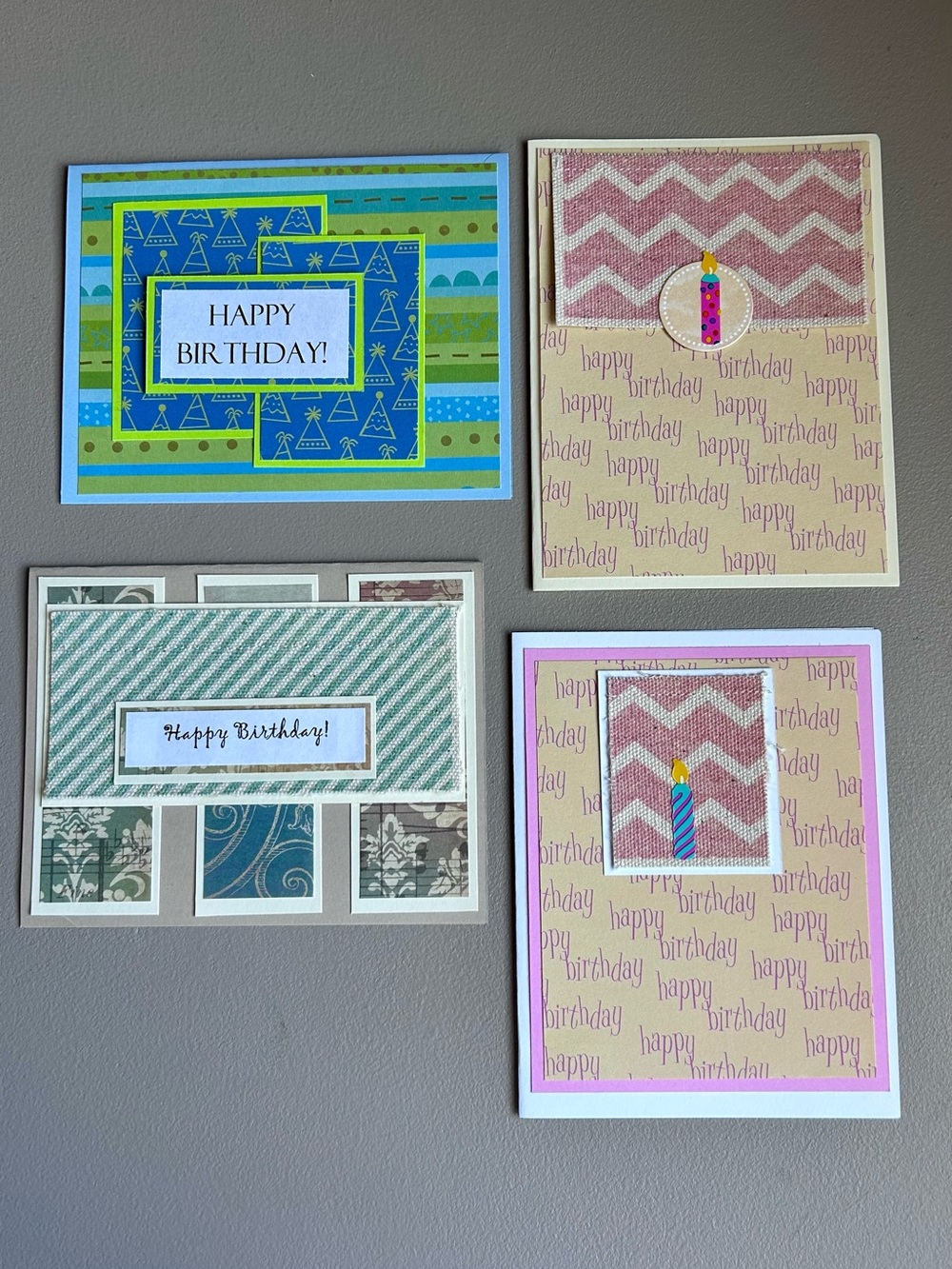 Set of 10 handmade cards with envelopes